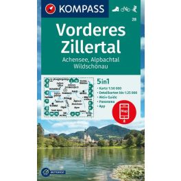 Vorderes Zillertal turistatérkép (WK 28) - Kompass