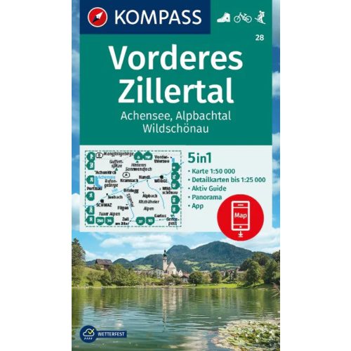 Vorderes Zillertal, hiking map (WK 28) - Kompass