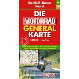 Bielefeld, Hamm, Kassel (No09) motorostérkép - MairDumont 