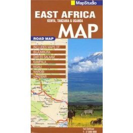   Kelet-Afrika: Kenya - Tanzania - Uganda térkép - Map Studio
