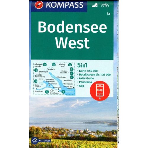 Bodensee (nyugat) turistatérkép (WK 1a) - Kompass