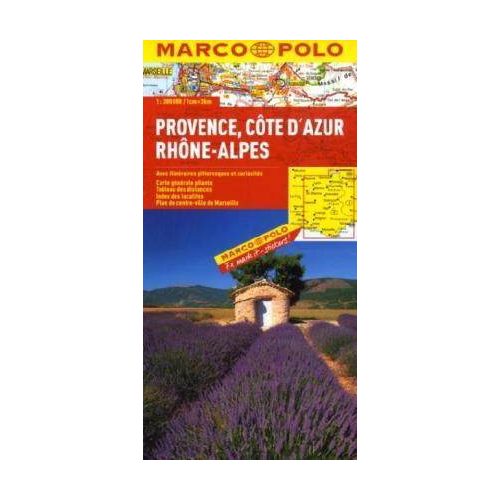 Provence, Cote d' Azur, Rhone-Alpes térkép - Marco Polo