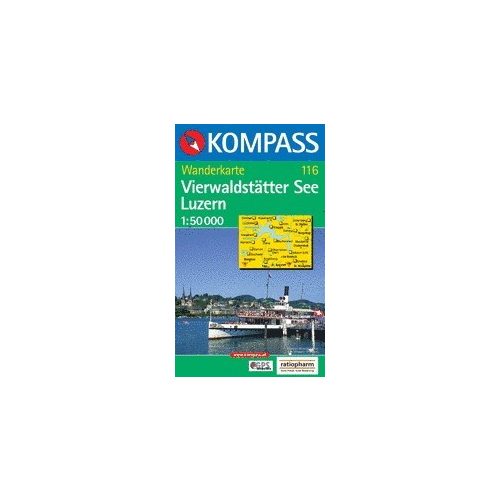 Vierwaldstätter See, Luzern turistatérkép (WK 116) - Kompass