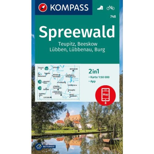 Spreewald, hiking map (WK 748) - Kompass