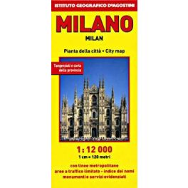 Milánó térkép - De Agostini