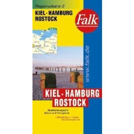 Kiel, Hamburg, Rostock autótérkép - Falk 
