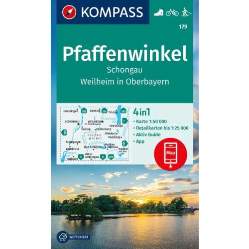Pfaffenwinkel, hiking map (WK 179) - Kompass