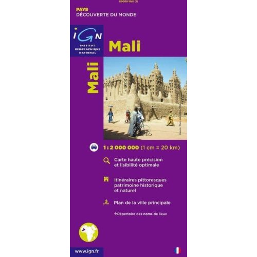 Mali, travel map - IGN
