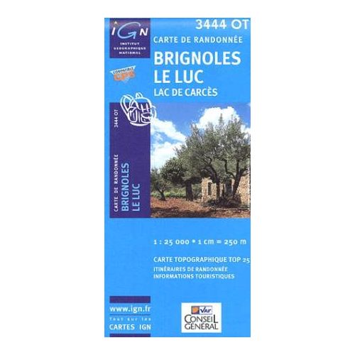 Brignoles / Le Luc / Lac de Carcès - IGN 3444OT