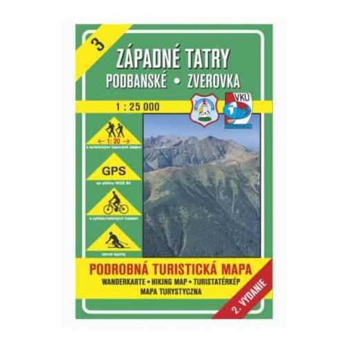 West Tatra Mountains, Podbanské & Zverovka, hiking map (TM 3) - VKÚ