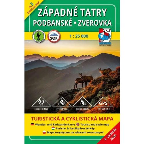 West Tatra Mountains, Podbanské & Zverovka, hiking map (TM 3) - VKÚ