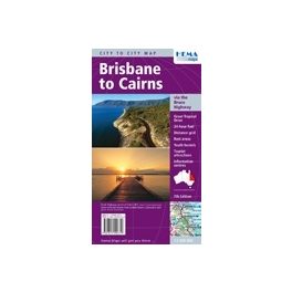 Brisbane to Cairns Hema City to City Road Maps - térkép