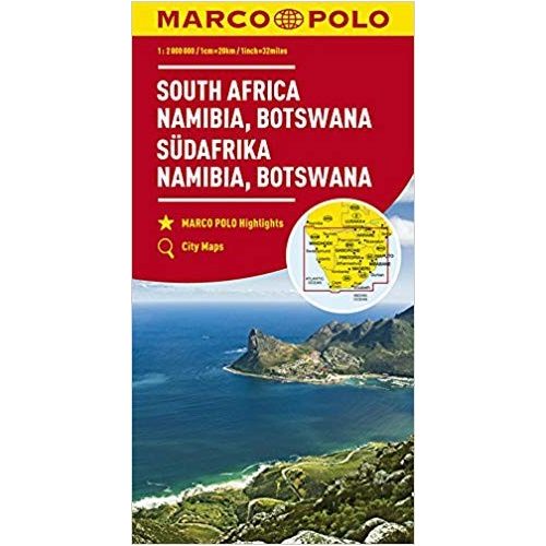 Dél-Afrika, Namíbia, Botswana térkép - Marco Polo