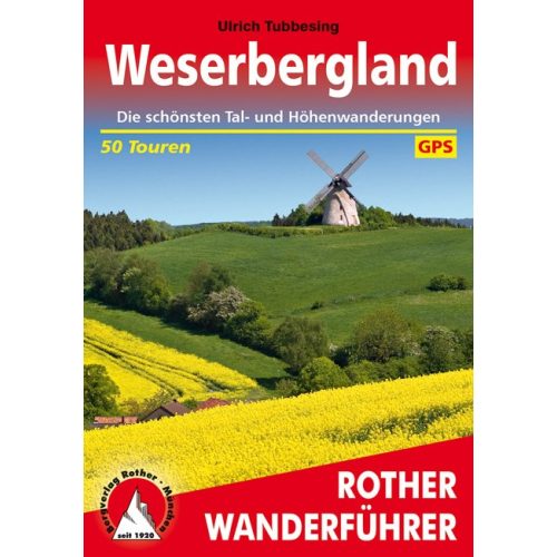 Weserbergland, német nyelvű túrakalauz - Rother