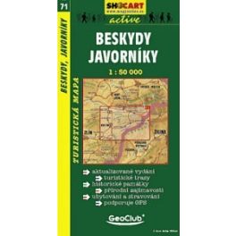 Beskydy, Javorníky turistatérkép - SHOCart 71