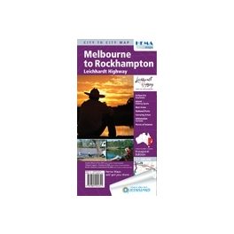   Melbourne to Rockhampton (Leichhardt Highway) Hema City to City Road Maps - térkép