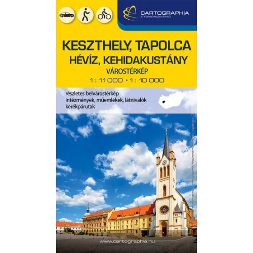 Keszthely, Hévíz & Tapolca, town plan - Cartographia