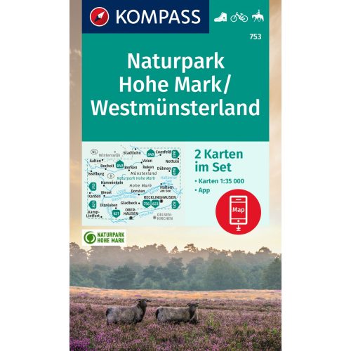 Naturpark Hohe Mark & Westmünsterland, hiking map set (WK 753) - Kompass