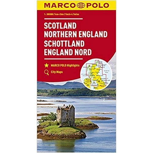 Skócia, Észak-Anglia térkép - Marco Polo