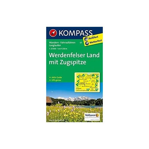 Werdenfelser Land, Zugspitze turistatérkép (WK 07) - Kompass