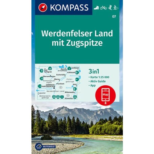 Werdenfelser Land & Zugspitze, hiking map (WK 07) - Kompass