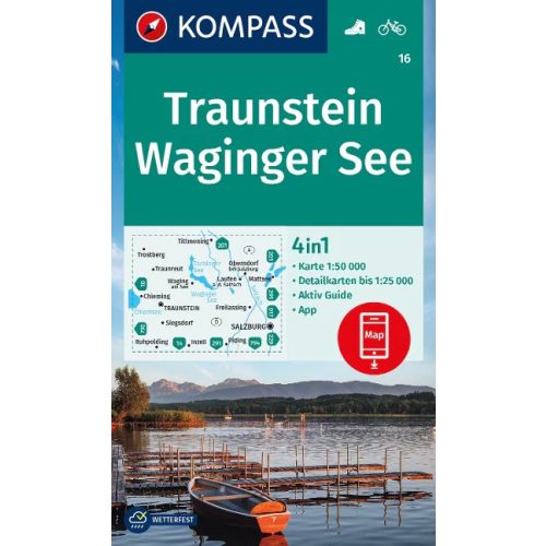 Traunstein & Waginger See, hiking map (WK 16) - Kompass