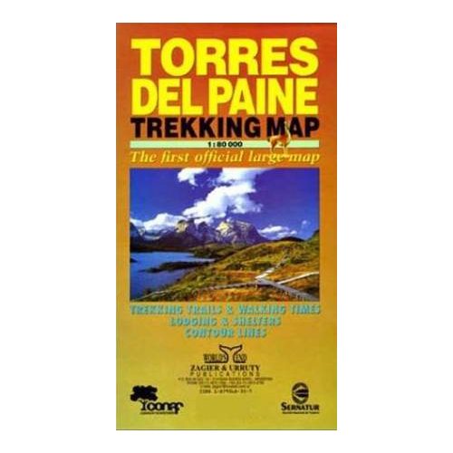 Torres del Paine trekking térkép - Zagier y Urruty