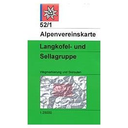 Langkofel- und Sellagruppe - Alpenvereinskarte 52/1