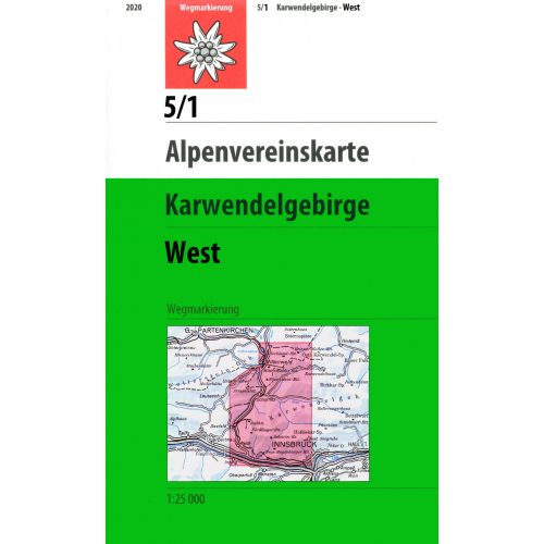Karwendelgebirge (nyugat) turistatérkép (5/1) - Alpenvereinskarte