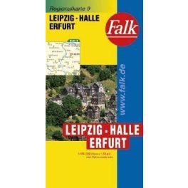 Leipzig, Halle, Erfurt autótérkép - Falk 