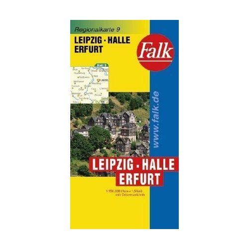 Leipzig, Halle, Erfurt autótérkép - Falk 