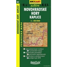 Novohradské hory, Kaplice turistatérkép - SHOCart 42