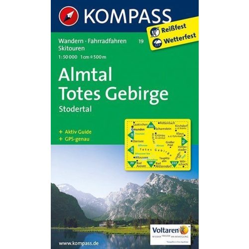 Almtal & Totes Gebirge, hiking map (WK 19) - Kompass