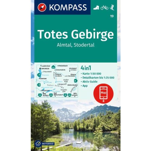Totes Gebirge, hiking map (WK 19) - Kompass