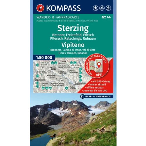 Vipiteno turistatérkép (WK 44) - Kompass