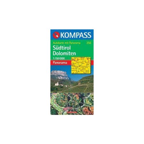 Dél-Tirol / Dolomitok panorámatérkép - Kompass AK 356