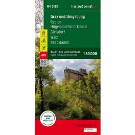   Graz and environs, Hügelland-Schöcklland, Gleisdorf, Weiz & Raabklamm, hiking map (WK 133) - Freytag-Berndt