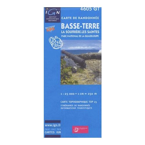 Basse-Terre, La Soufrière, Les Saintes, Parc National de la Guadeloupe turistatérkép (4605 GT) - IGN Top 25