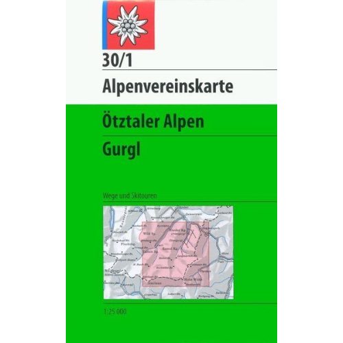 Ötztaler Alpen: Gurgl, hiking map (30/1) - Alpenvereinskarte