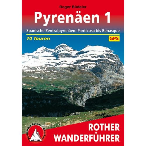 Pyrenees (1), hiking guide in German - Rother