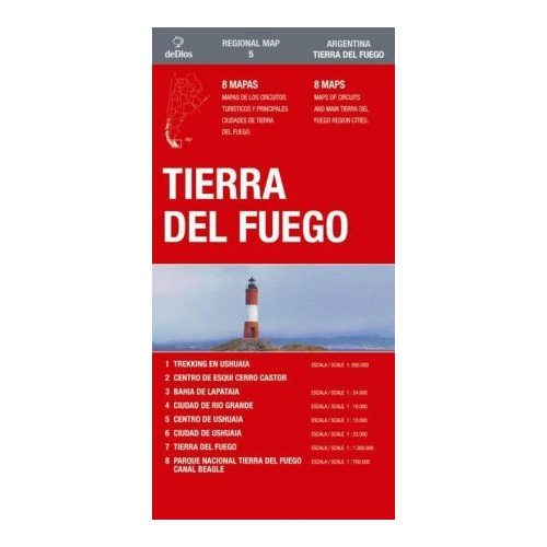Tierra del Fuego térkép (No5.) - de Dios Editores 