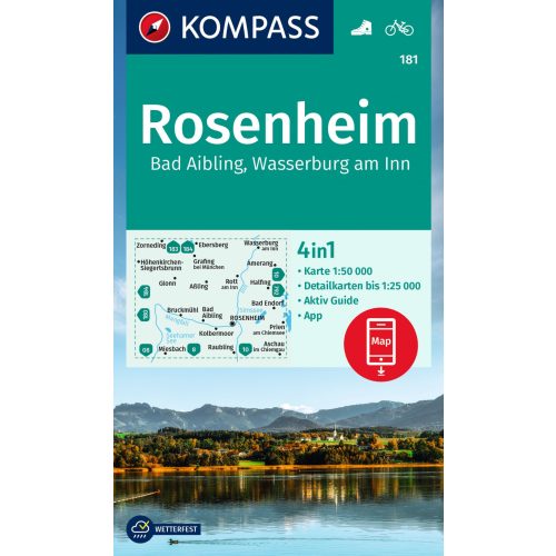 Rosenheim, hiking map (WK 181) - Kompass