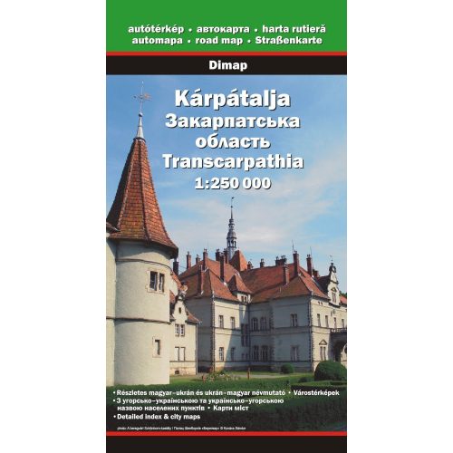Transcarpathia, travel map - Szarvas & Dimap
