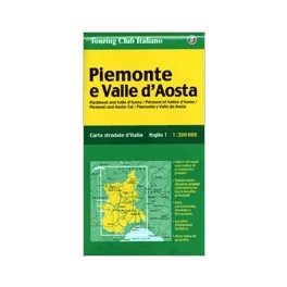 Piemonte e Valle d'Aosta autótérkép - TCI 
