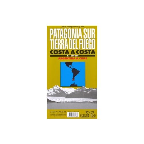 Southern Patagonia and Tierra del Fuego térkép - Zagier y Urruty