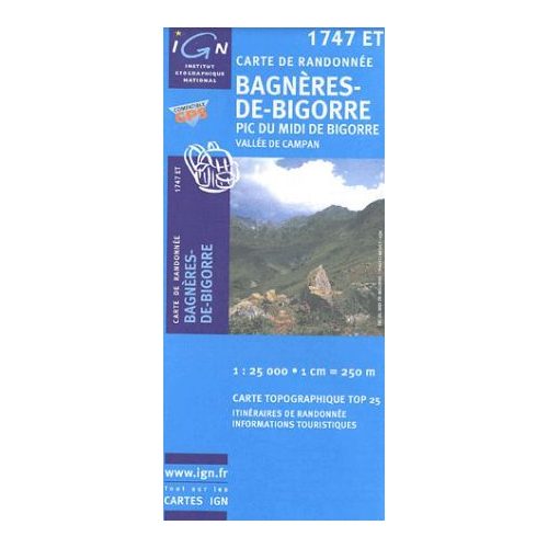 Bagnères-de-Bigorre / Pic du Midi de Bigorre / Vallée de Campan - IGN 1747ET