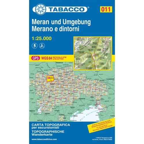 Merano area, hiking map (011) - Tabacco