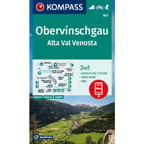 Alta Val Venosta, hiking map (WK 041) - Kompass