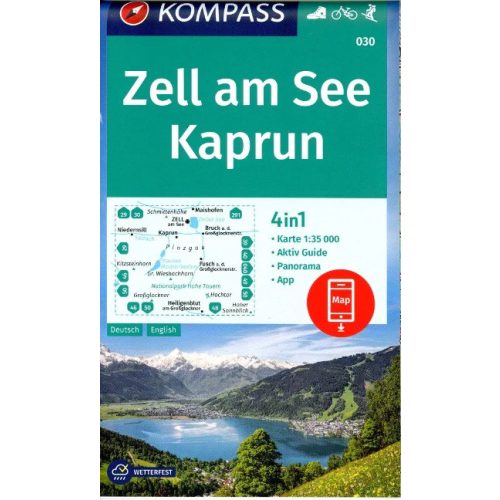 Zell am See & Kaprun, hiking map (WK 030) - Kompass