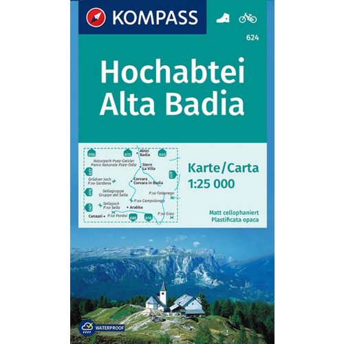 Alta Badia turistatérkép (WK 624) - Kompass